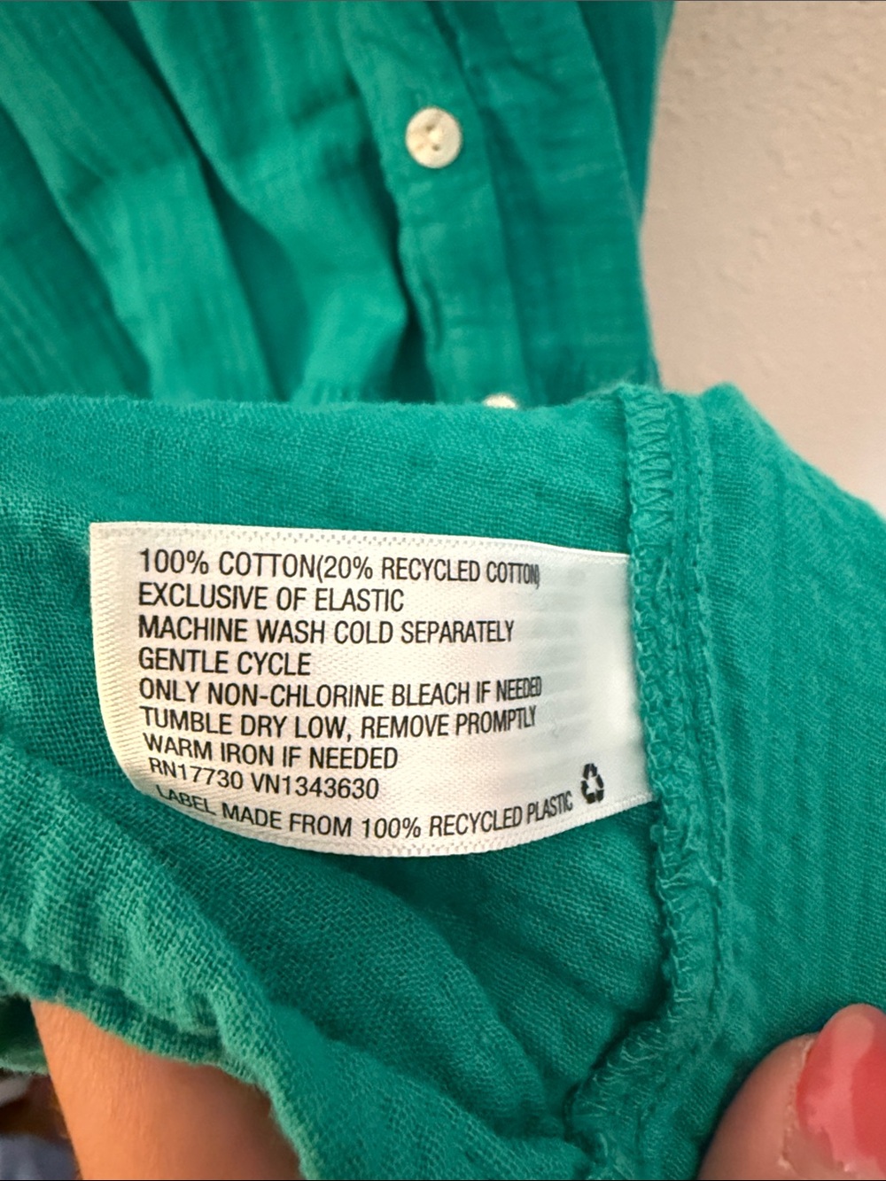 Teal Button-Front Midi Dress with Spaghetti Straps - Picture 6 of 6